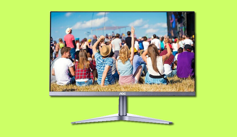 AOC27寸高清顯示器，直面平顯示器
